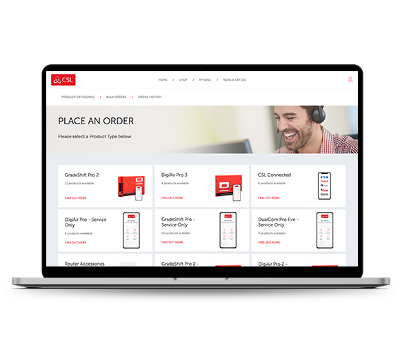 Ordering products on CSL Live